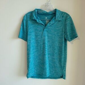All in Motion Teal Striped Polo Shirt